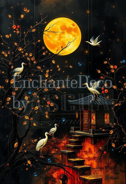 Full moon night view