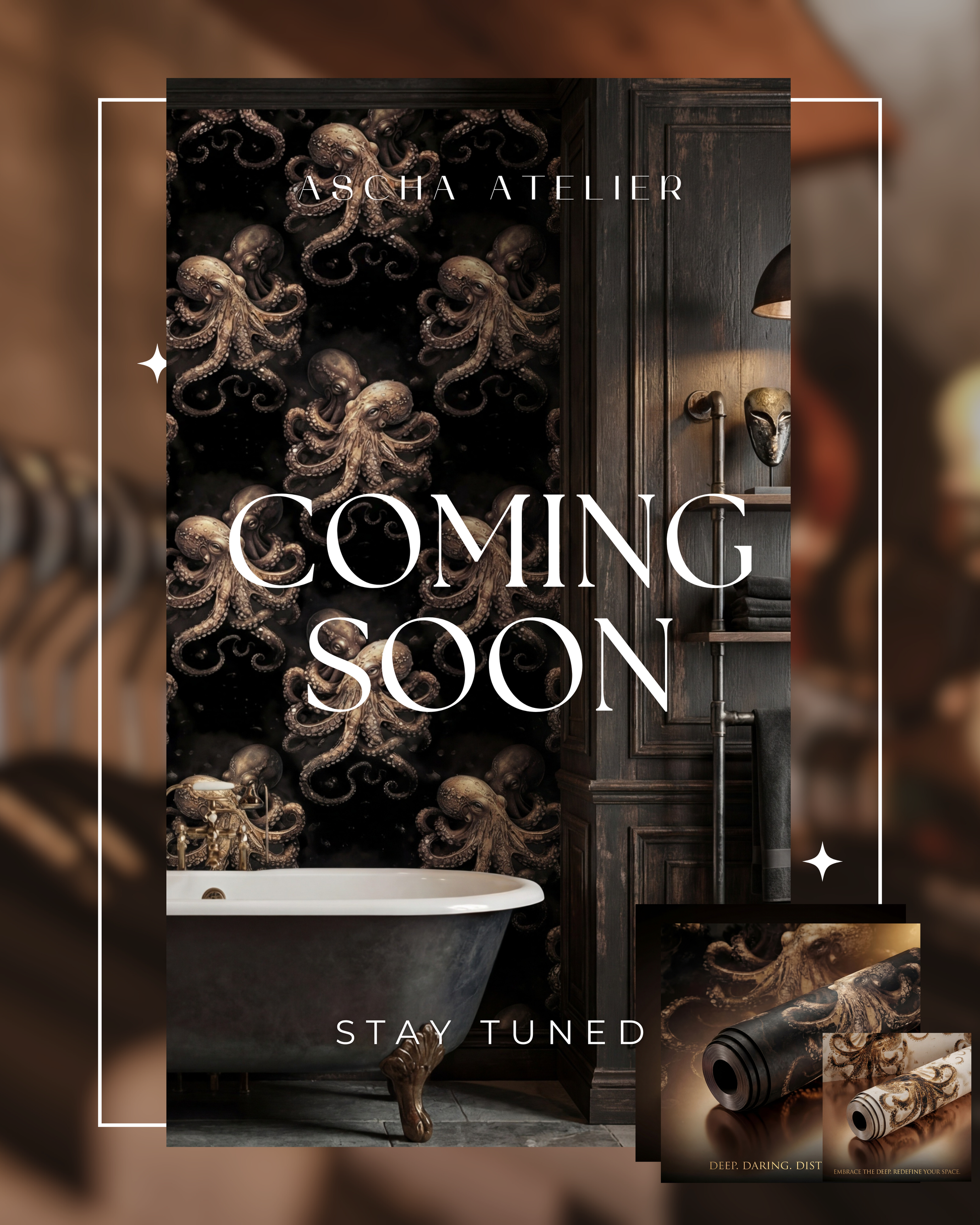 Luxury Steampunk Octopus Wallpaper