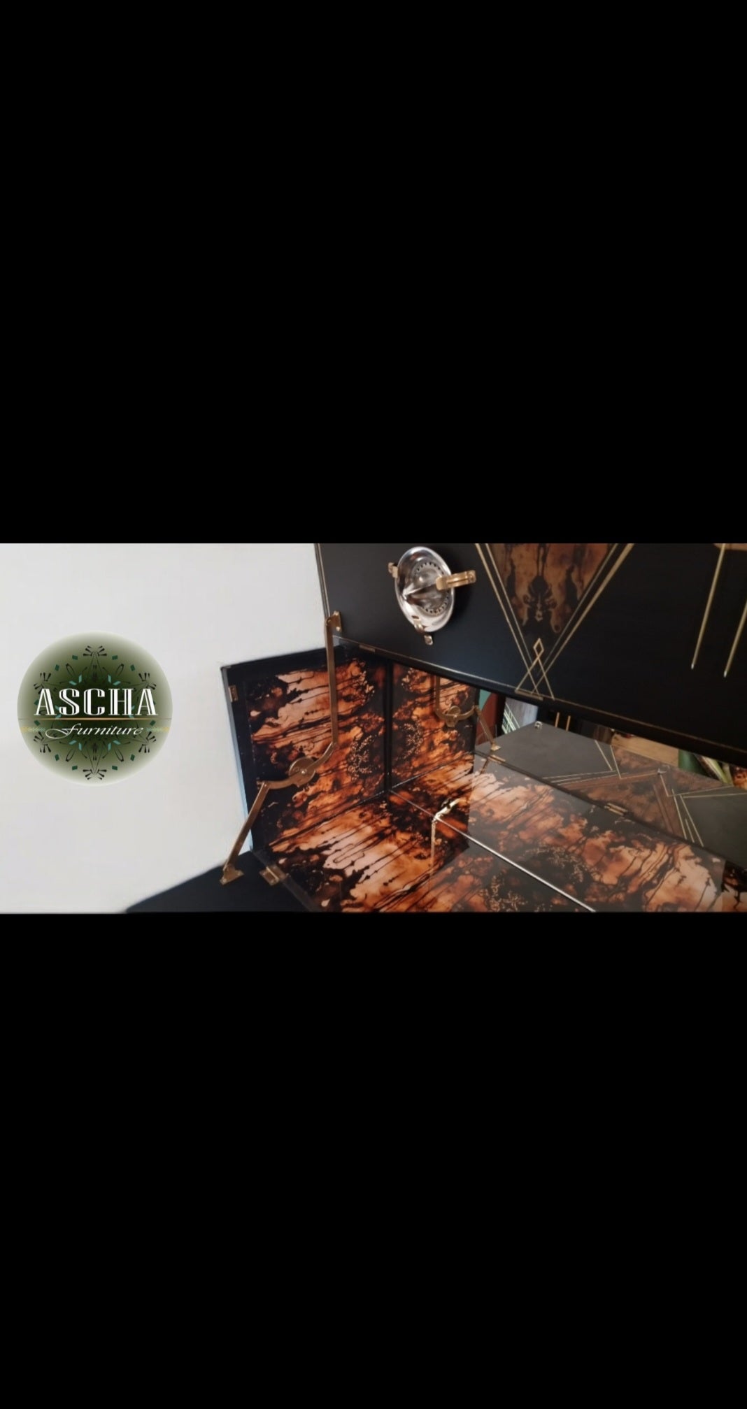 Diamondo Art Deco Style Cocktail Cabinet