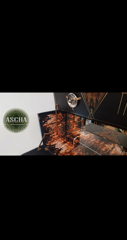 Diamondo Art Deco Style Cocktail Cabinet