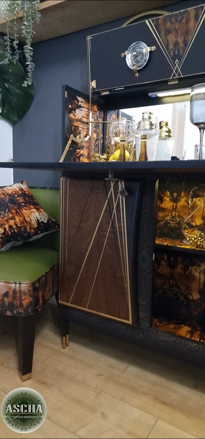 Diamondo Art Deco Style Cocktail Cabinet