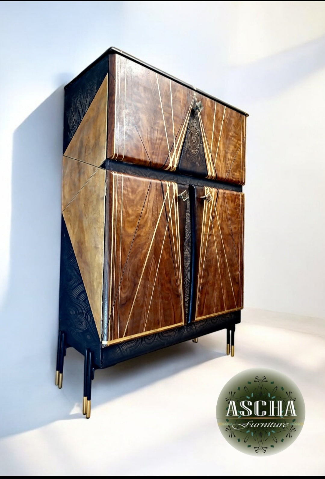 Diamondo Art Deco Style Cocktail Cabinet