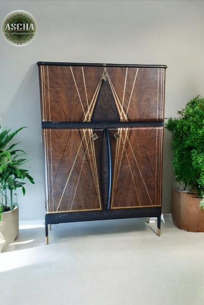 Diamondo Art Deco Style Cocktail Cabinet