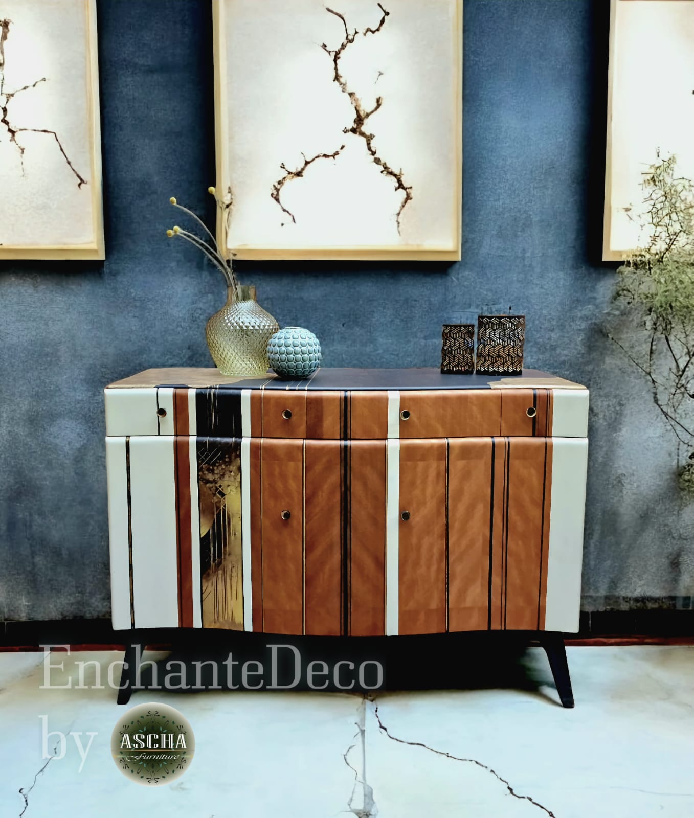 Mid-Century Modern MCM Bespoke Luxury Beautility Sideboard Drink Cabinet Modern