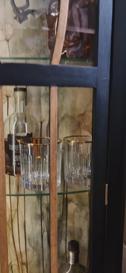 Vintage Art Deco Cocktail  Cabinet Melusine Luxurious Bespoke Handpainted Drink Cabinet ex bureau display cabinet